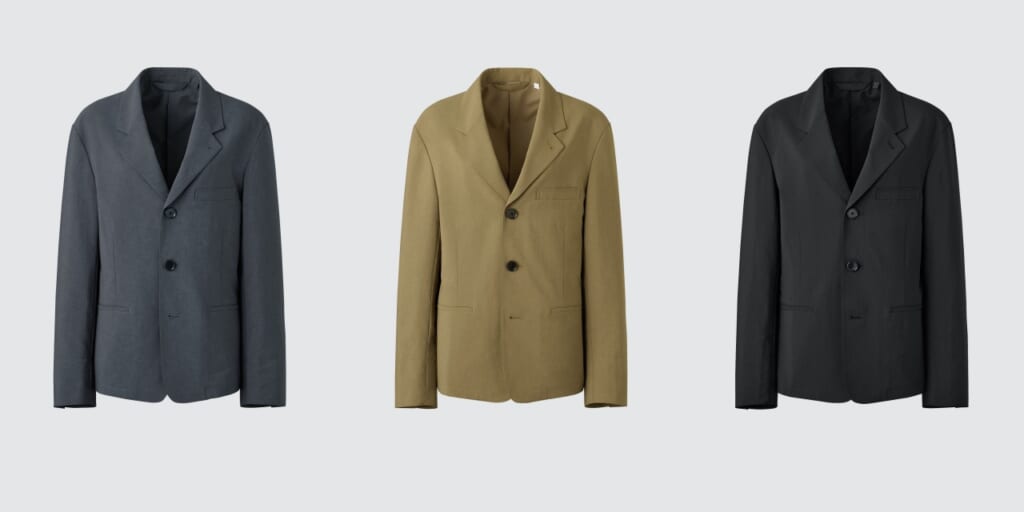 ユニクロユーのテーラードジャケット3色