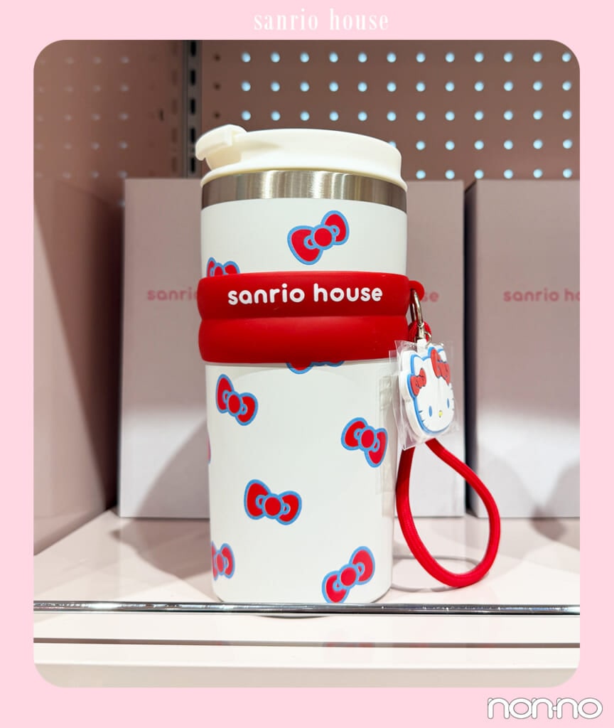 ハローキティ リボンステンレスタンブラー、ホワイト