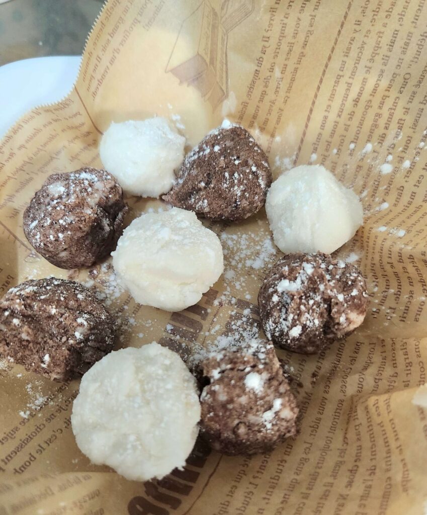 米粉 スノーボールクッキー 電子レンジ