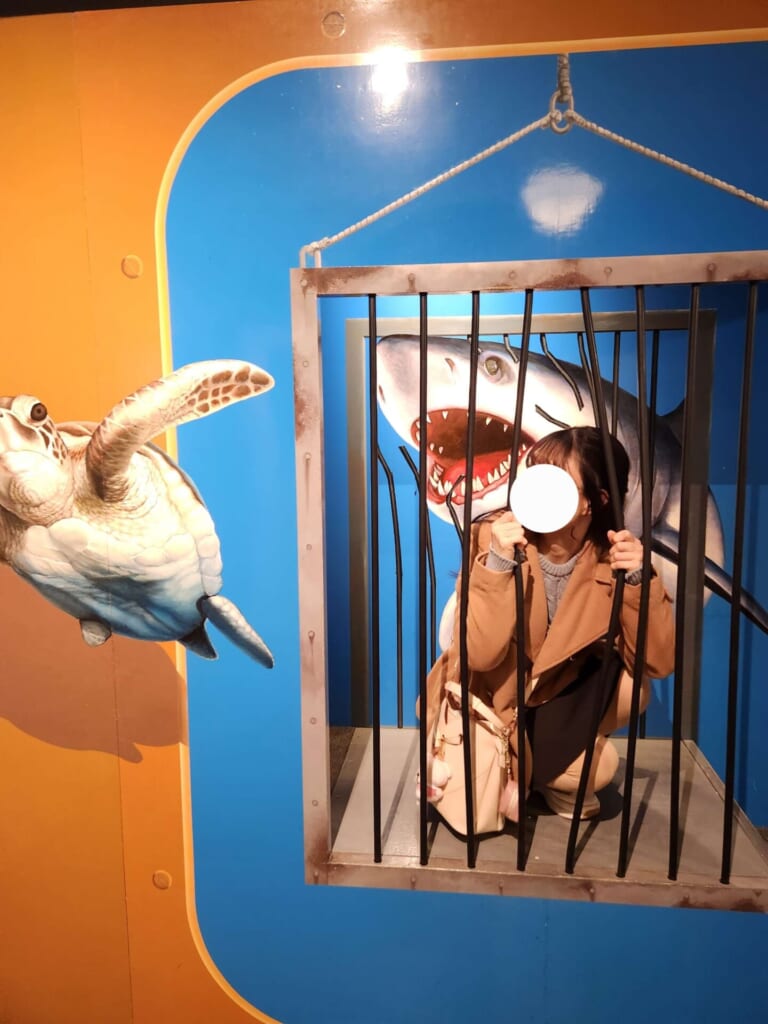 神戸トリックアート 不思議な領事館 サメ