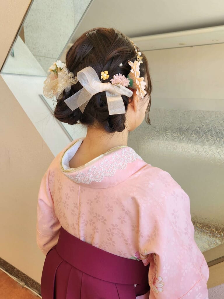 ツインお団子 まんまる 袴ヘア