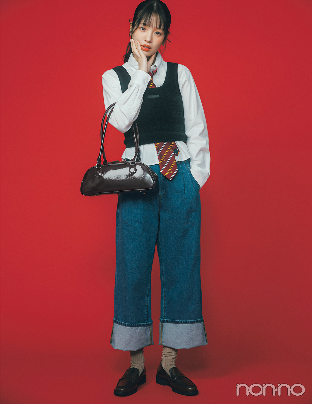 【non-no web】横田真悠が着こなす大学生の毎日コーデ