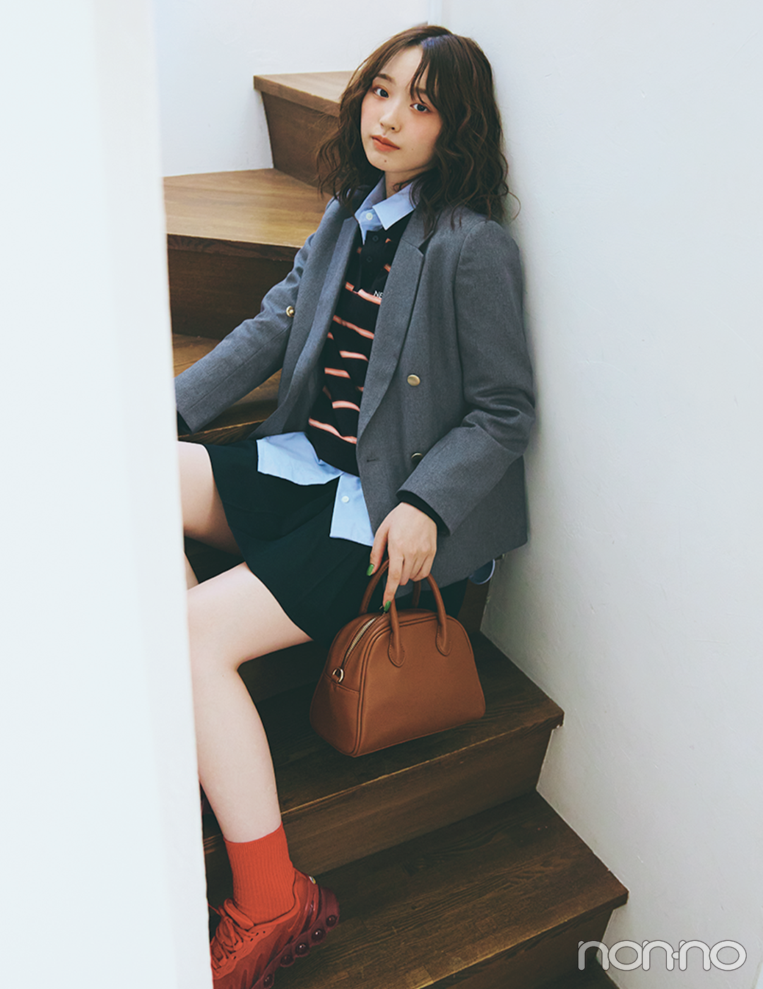 【non-no web】村上なずなが着こなす大学生の毎日コーデ