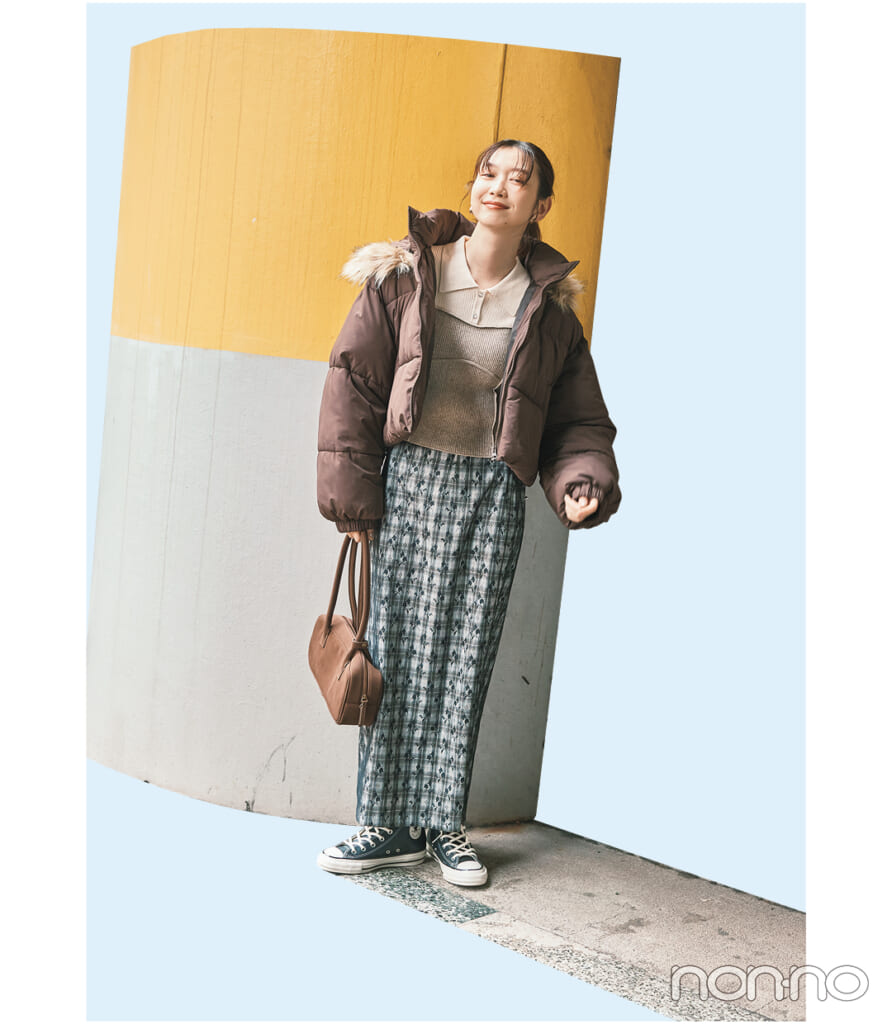 岡本夏美のジモ着にならないダウンモデルカット4