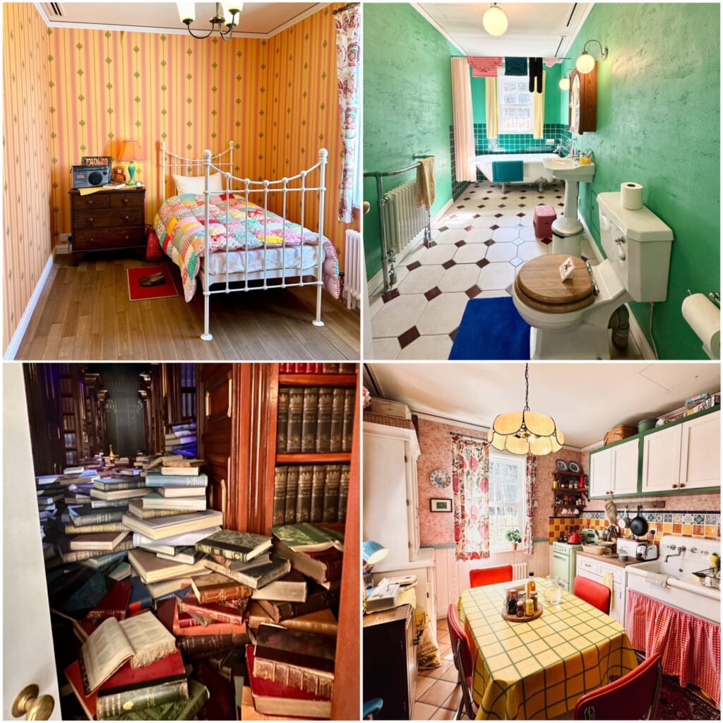 内のアーヤの部屋、バスルーム、図書室、キッチン＆ダイニング