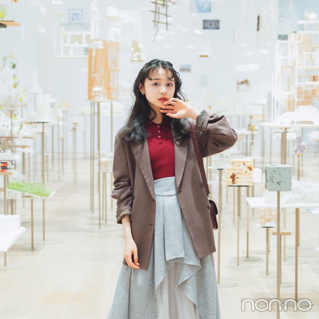 【non-no web】林芽亜里が着こなす大学生の毎日コーデ