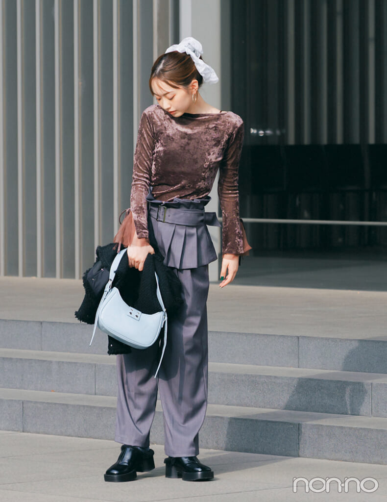 【non-no web】村上なずなが着こなす大学生の毎日コーデ
