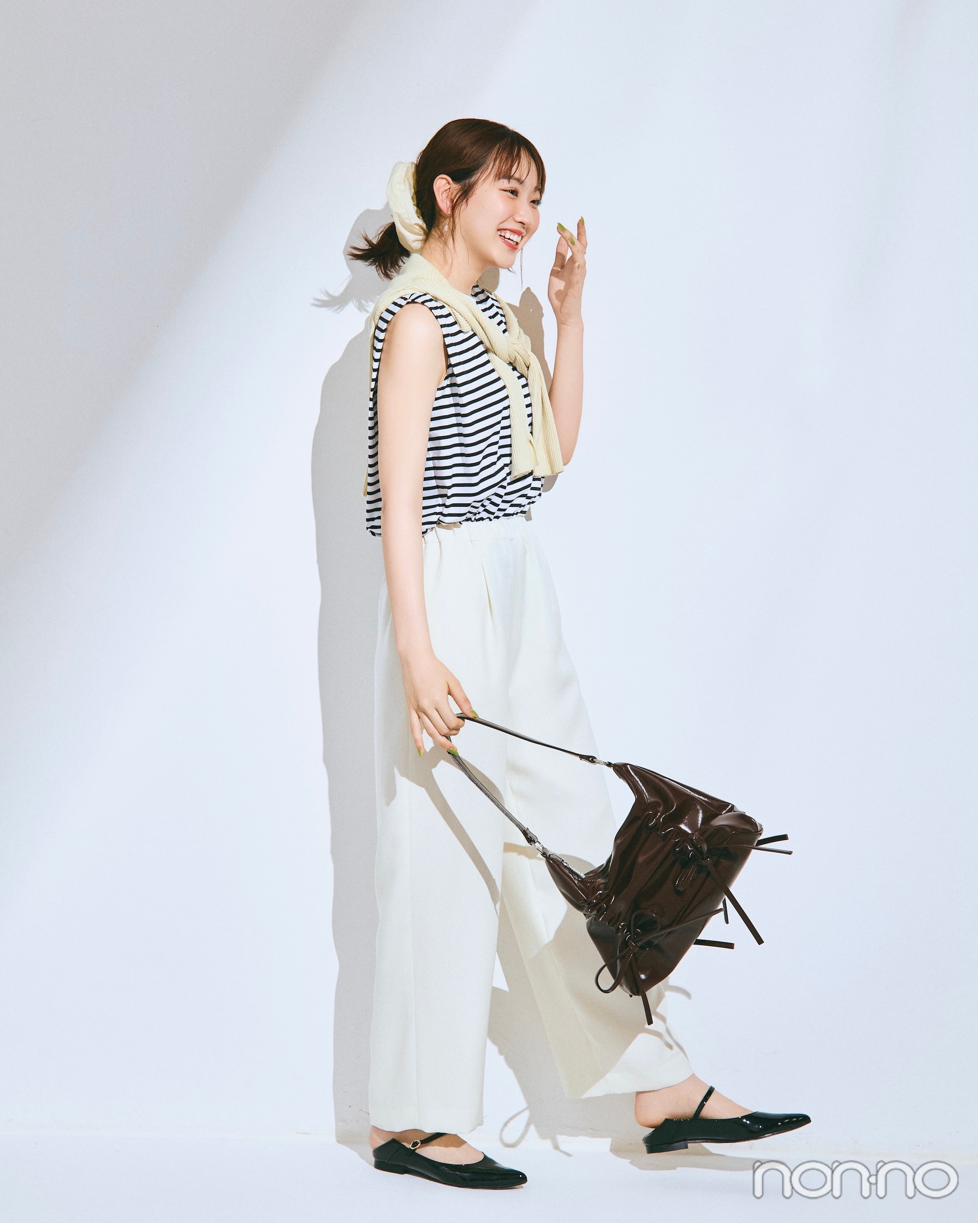 気温30度の日の接触冷感パンツコーデ