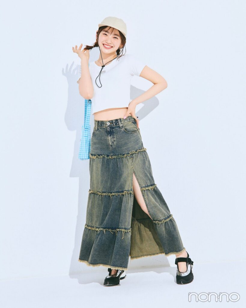 気温35度の日の肌見せコーデ