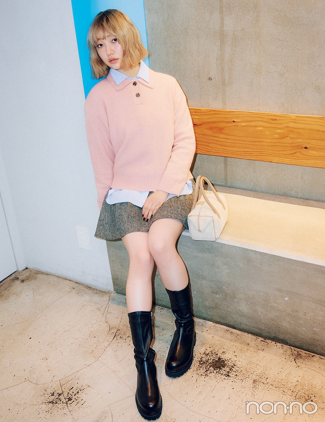 【non-no web】小宮山莉渚が着こなす大学生の毎日コーデ