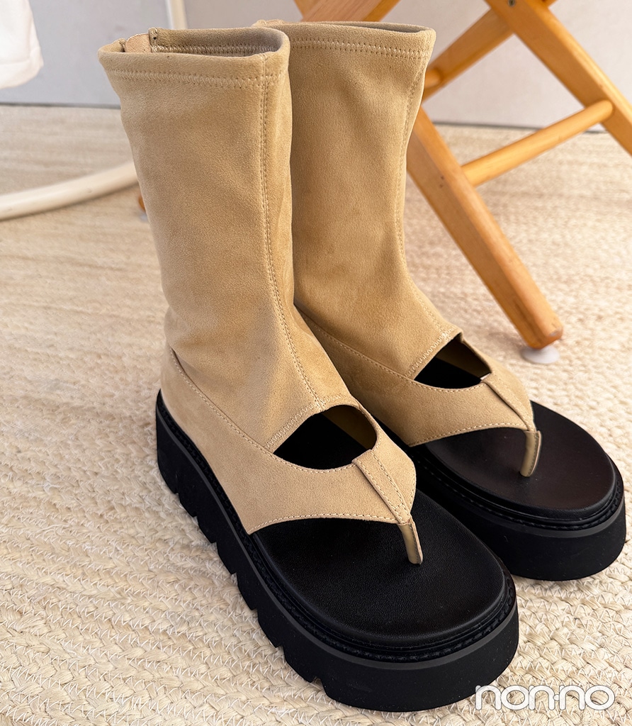 Laine レイン プラットフォーム ブーツサンダル （サンド）￥12900