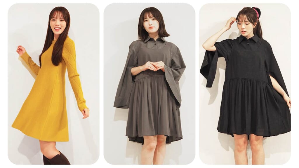 GUとrokhコラボのミニワンピース