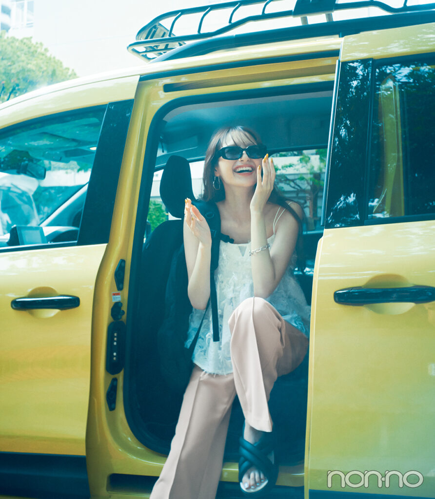 加藤栞の夏→秋着回し28℃ Early to Mid-Septemberモデルカット3-4