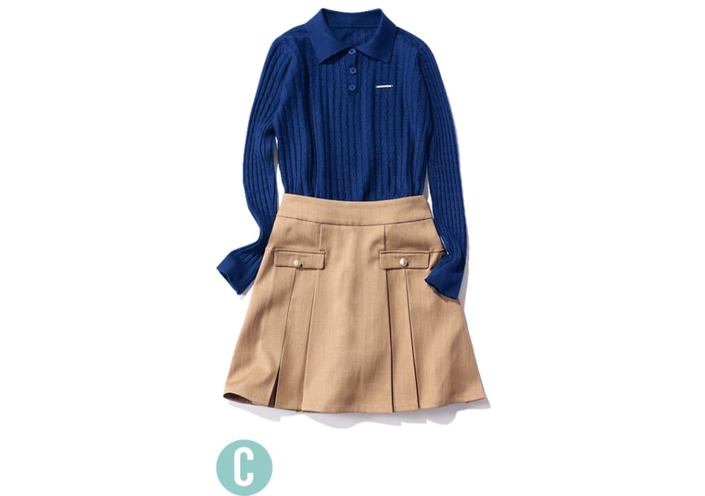 こなれカジュアル派の作り置き通学コーデ3