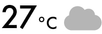 27℃くもり
