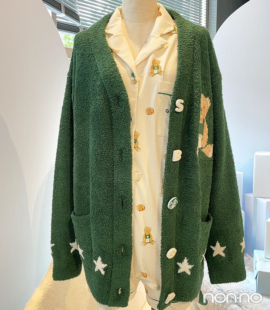 gelato pique パウダースタージャガードカーディガン グリーン スターバックス×ジェラート ピケ】コラボグッズ全25型を実物写真
