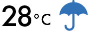 28℃雨