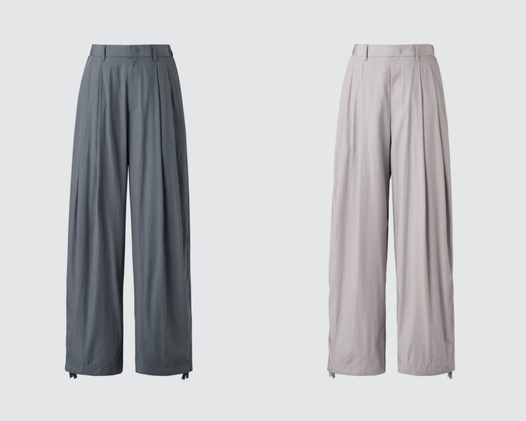 ユニクロユーのイージーギャザーパンツ2色