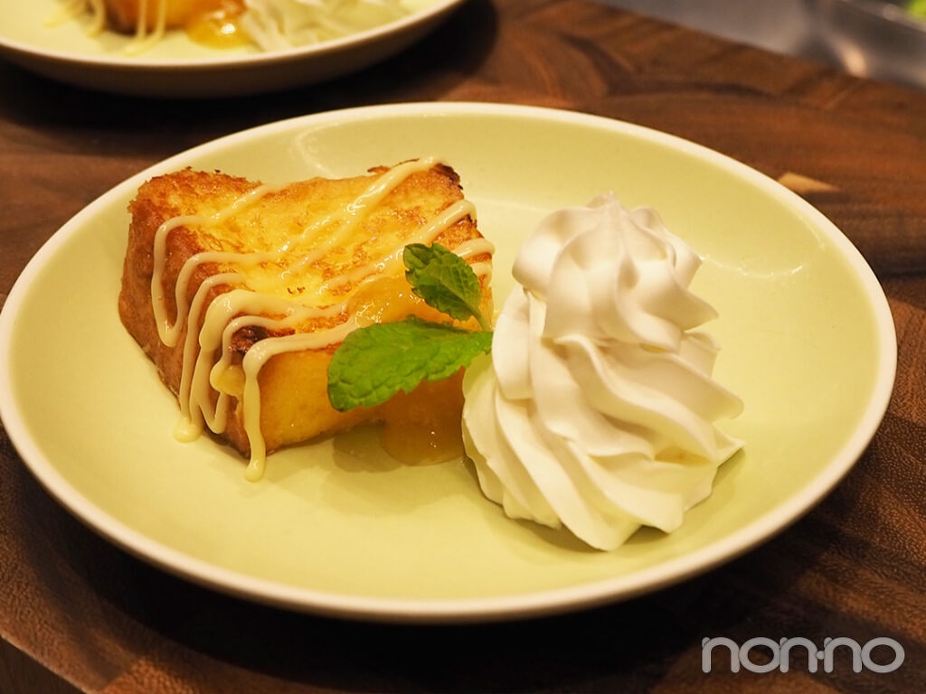 OMOダイニングのゆず香るフレンチトースト