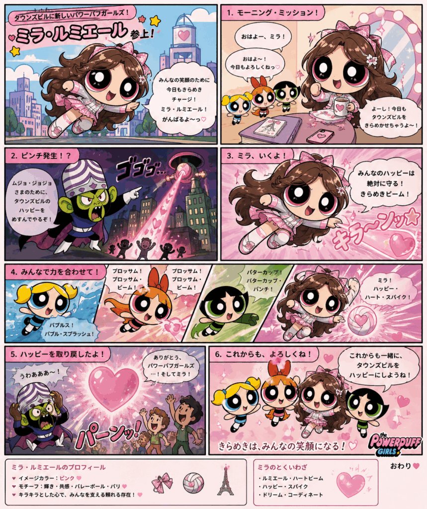 パワーパフガールズ風
キャラクター
chat GPT