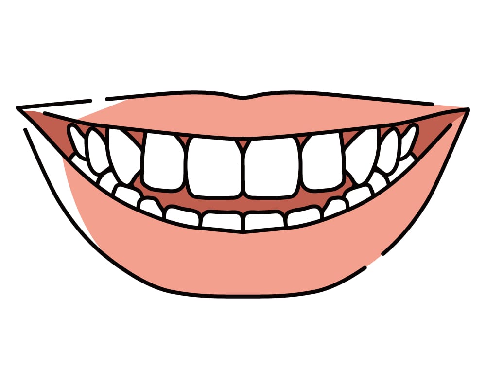 ピクシカ 笑顔の口元 イラスト