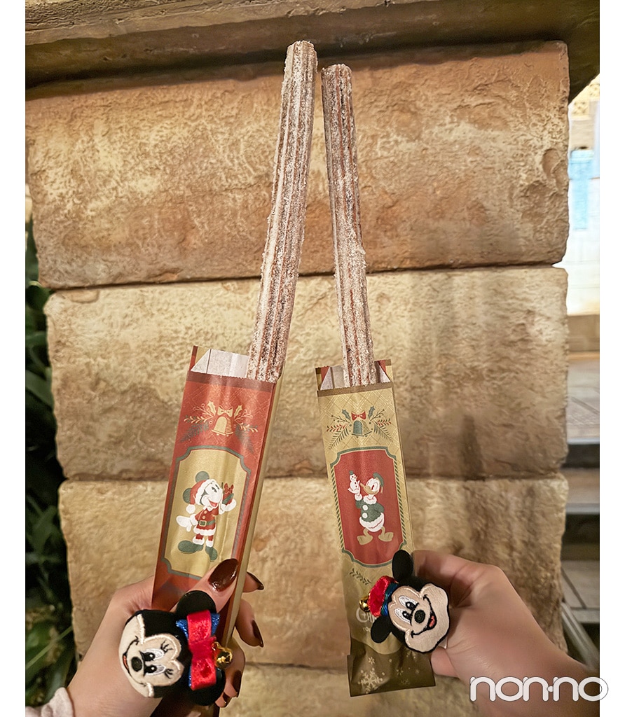 チョコレートチュロス、ディズニーシーのクリスマス食べ歩きフード