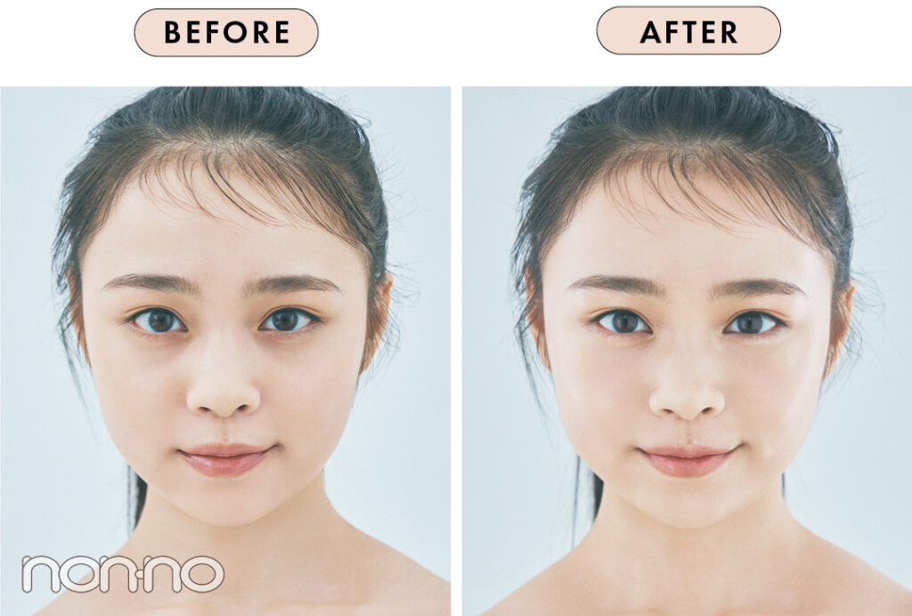 ベビみ立体ハイライトのビフォーアフター