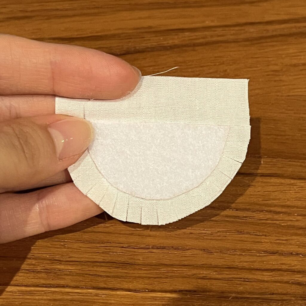 ぬいぐるみ スタイ カットクロス 折り込み用の切り込み