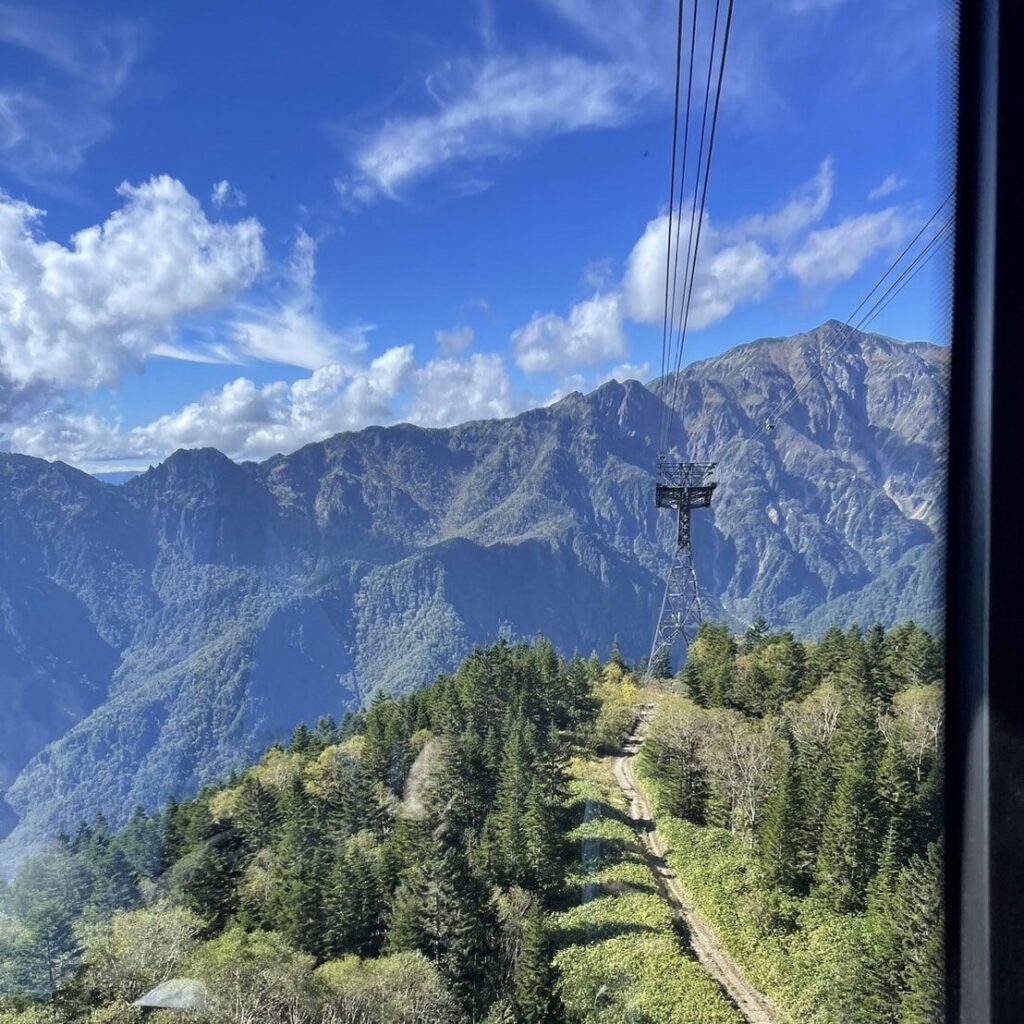 新穂高ロープウェイからの景色