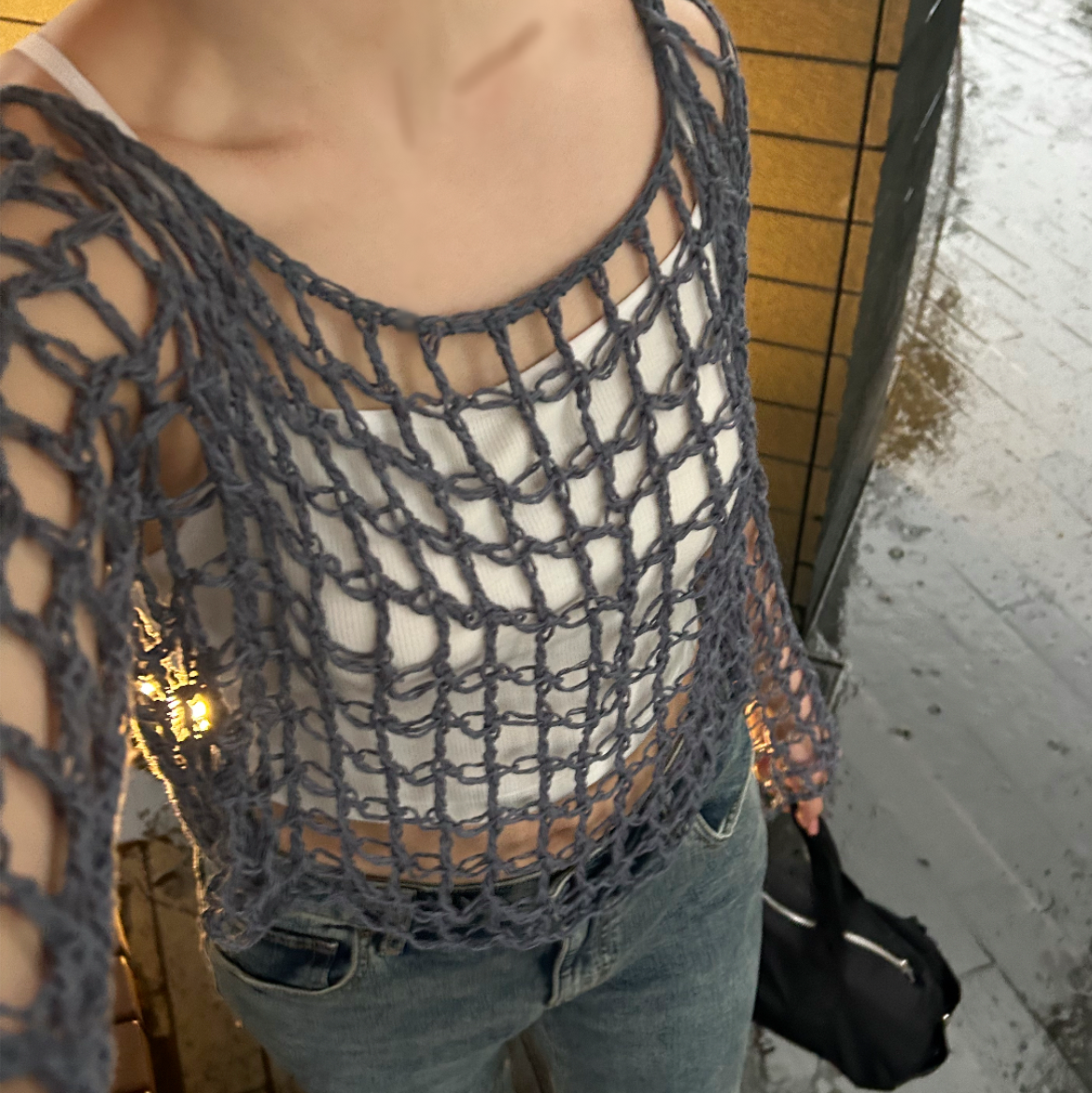 自作メッシュニット