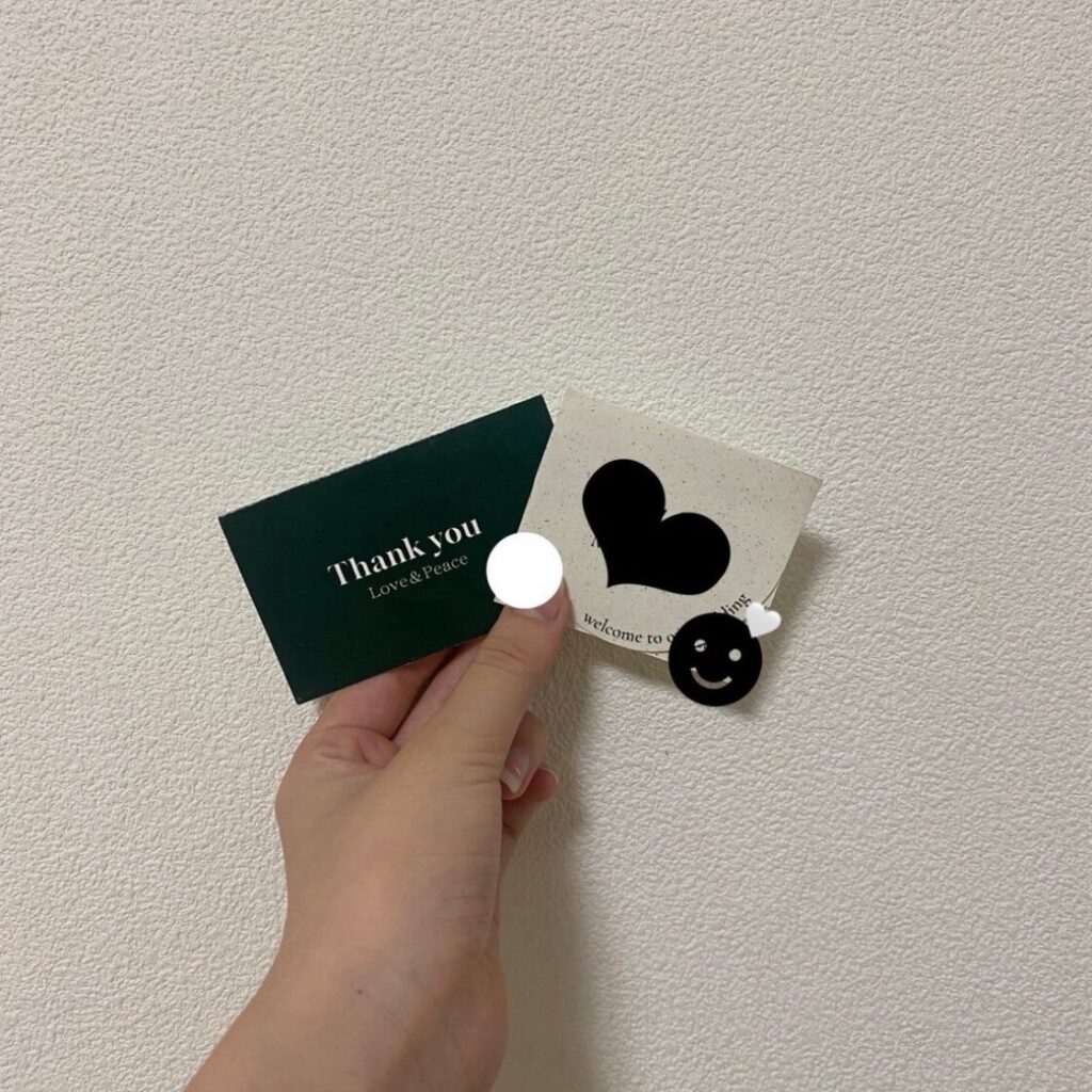 結婚式で本人からもらったメッセージカード