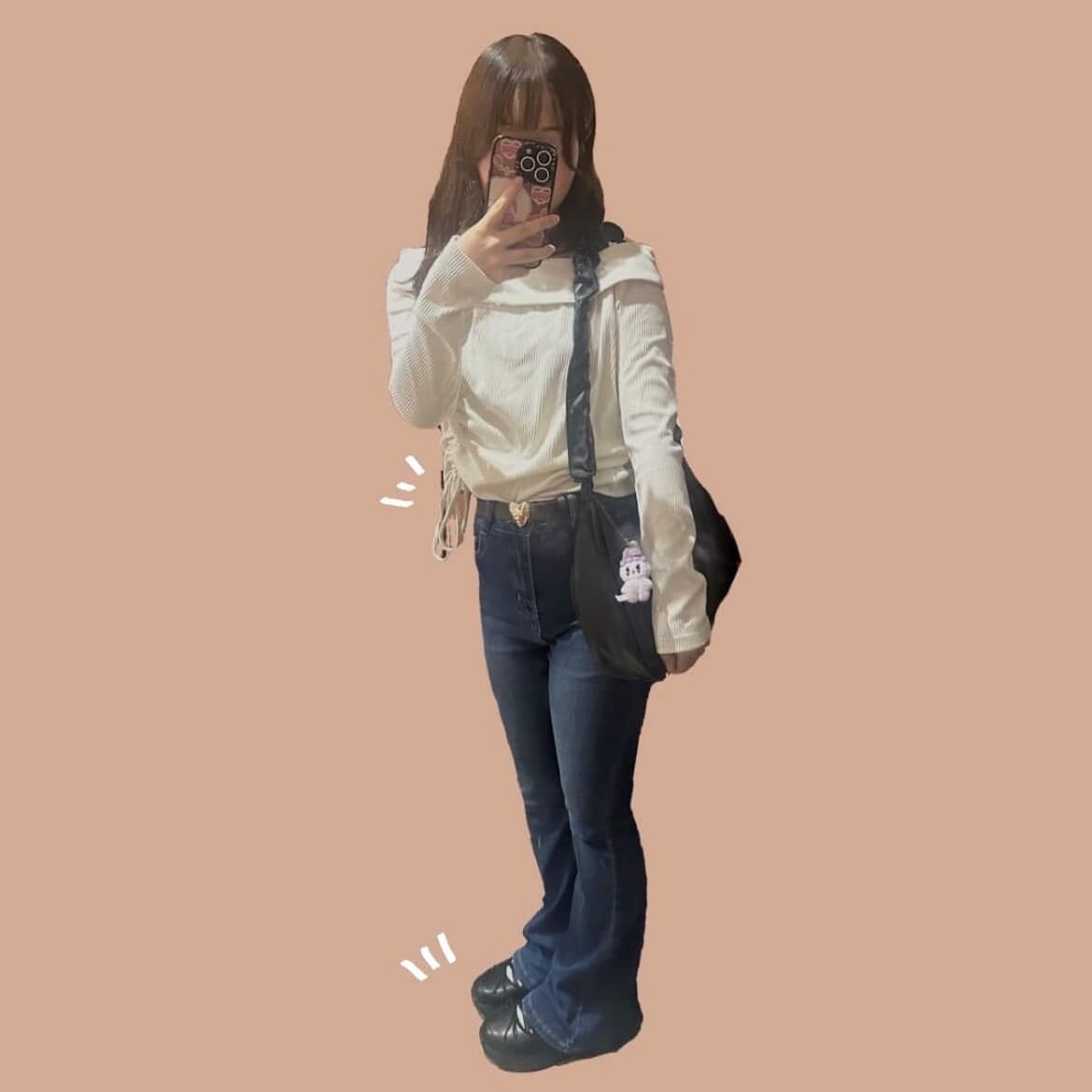 コーデ3 ハートベルトを使ったコーデ