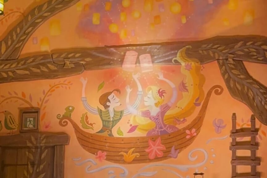 壁に描かれたラプンツェル