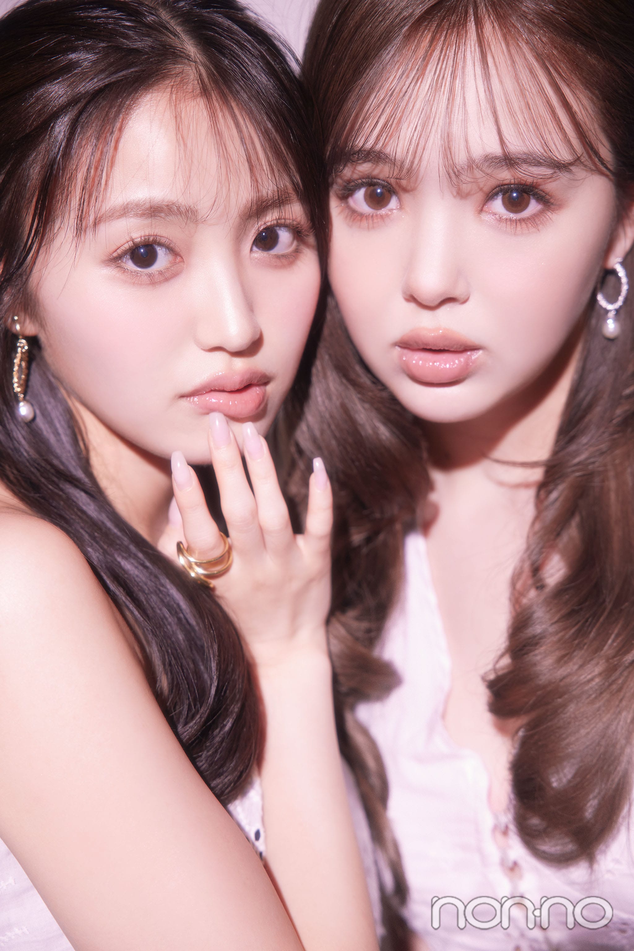 藤田ニコルと香音の顔の寄りカット