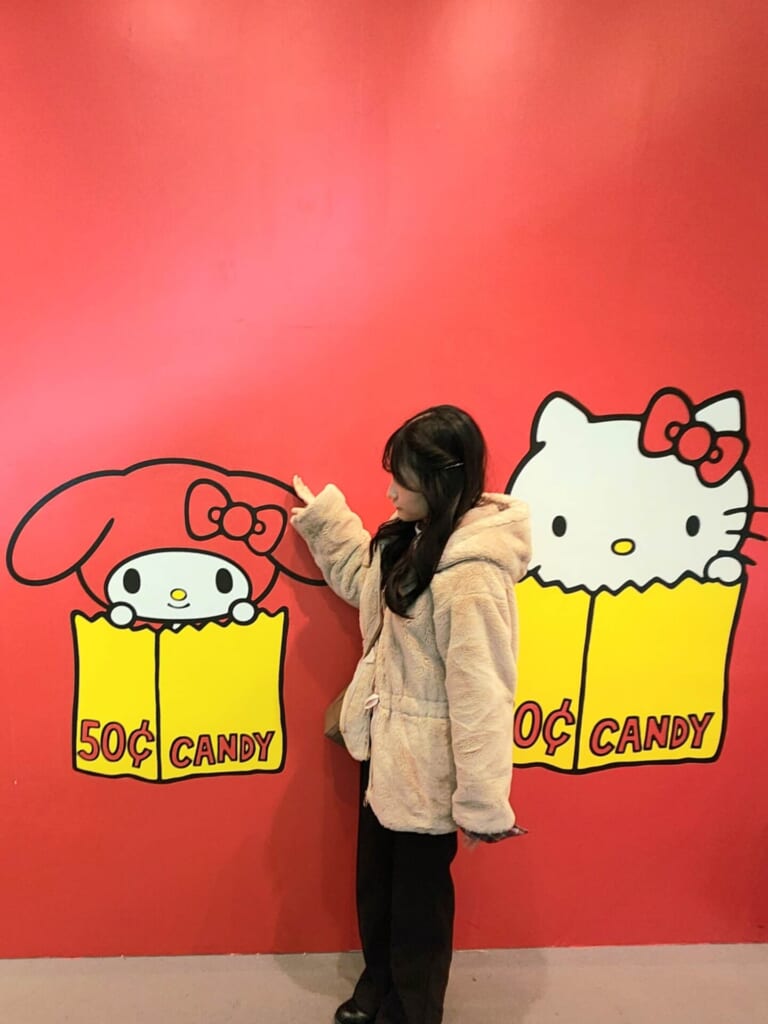 ハローキティ展 壁 フォトスポット マイメロ キティ