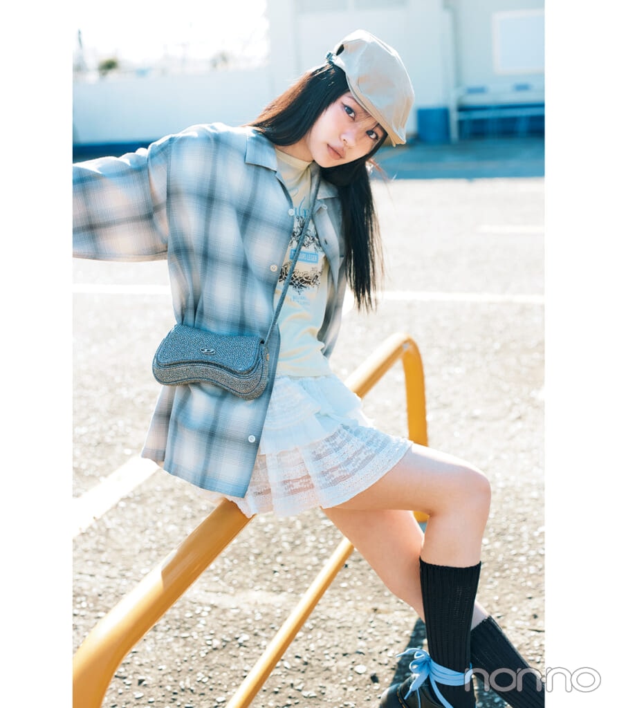 林芽亜里のアクティブ気分で着るレースモデルカット1-2