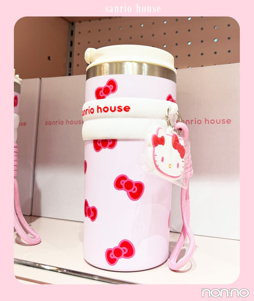 ハローキティ リボンステンレスタンブラー、ピンク