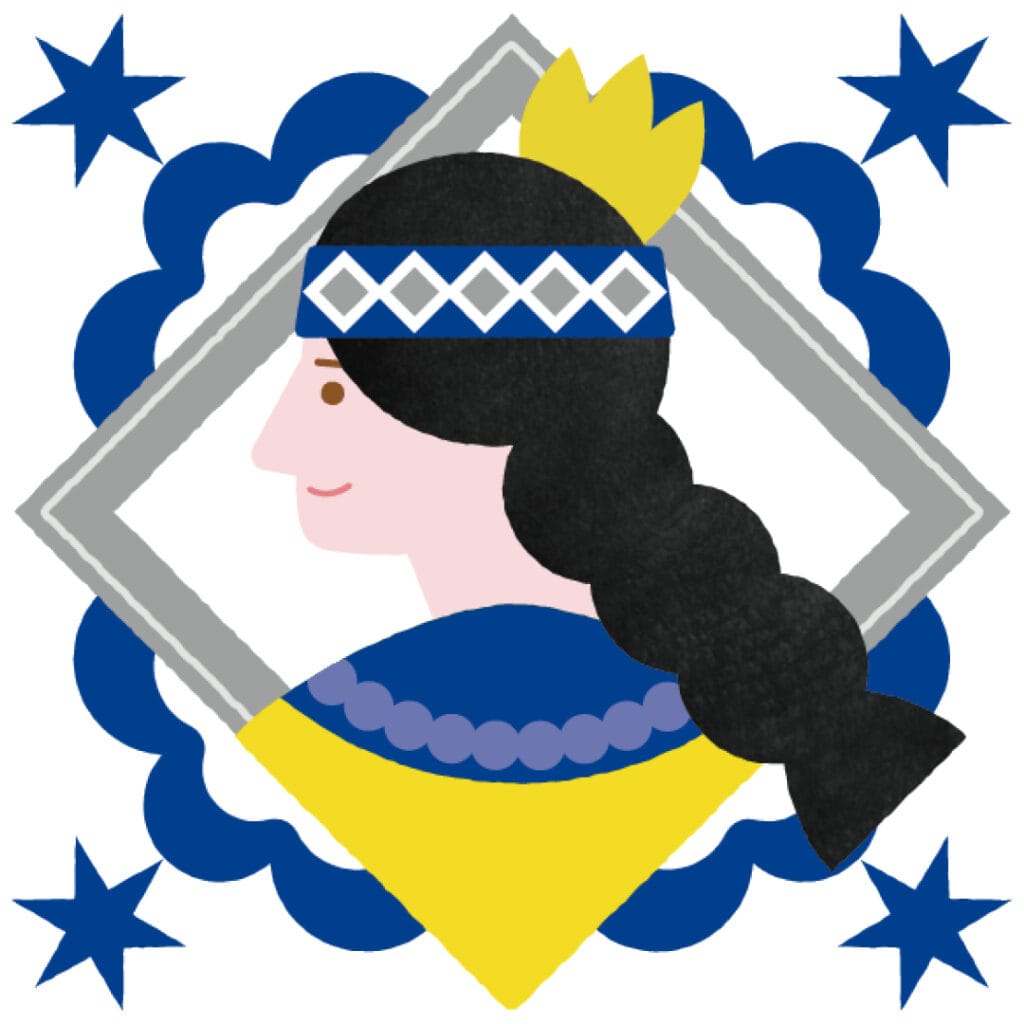 銀のインディアン座イラスト