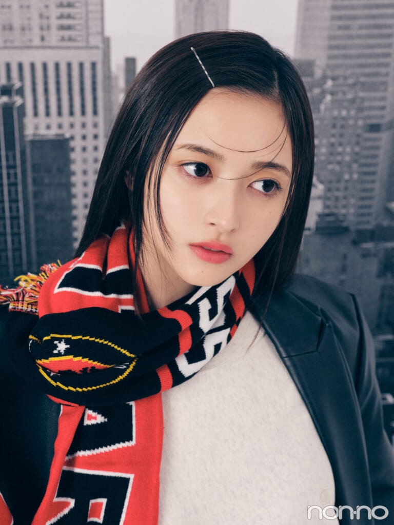 井上和のサッカーマフラー・ヘアアレンジ