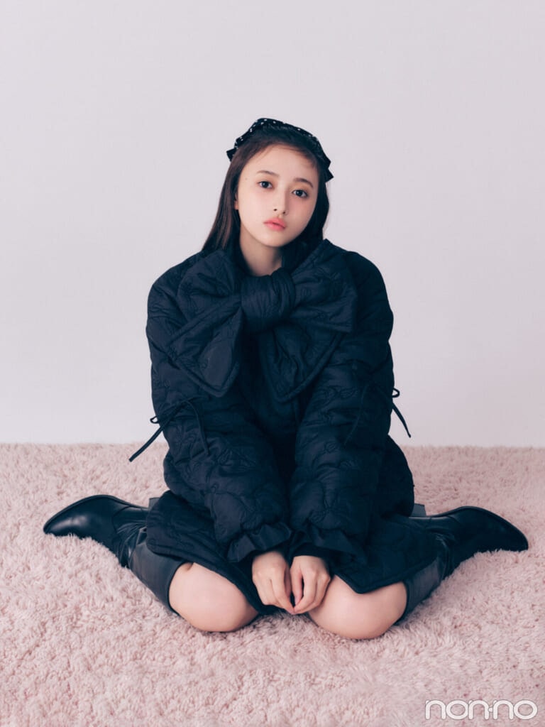 井上和の甘めパデットマフラー・寄り