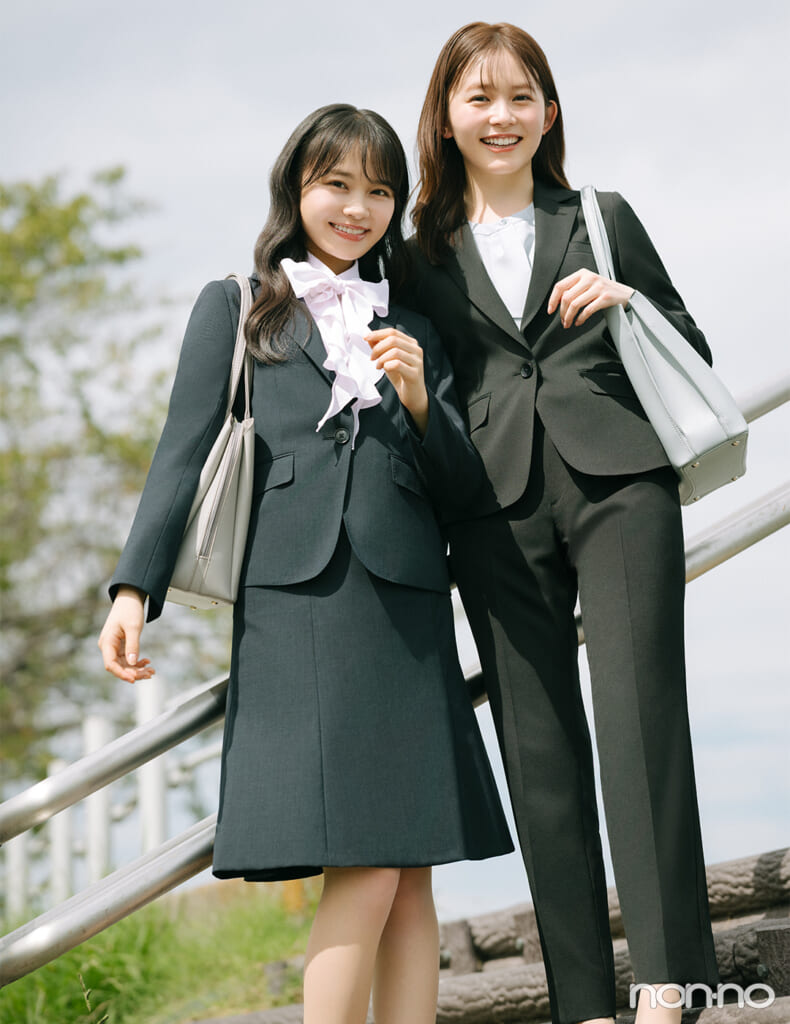 久間田琳加 林芽亜里 “青山のスーツ”でワクワク新生活をスタート!入学式・入社式は自分らしい1着で出かけよう♡