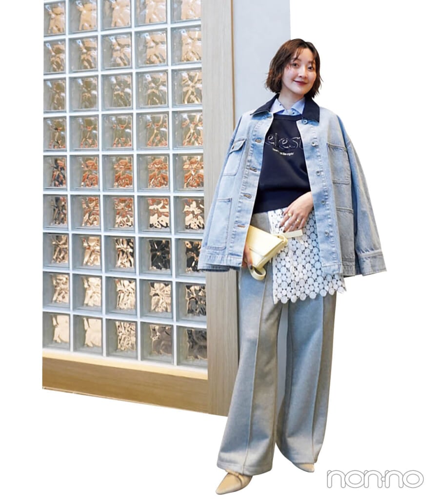 COCO DEALプレス柴尾かれんさんのおしゃれさんの"さかいめコーデ"モデルカット