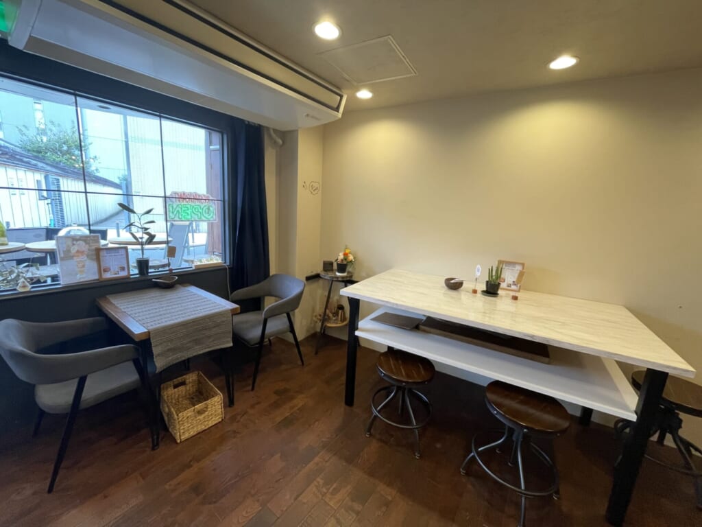 内観。席の写真。