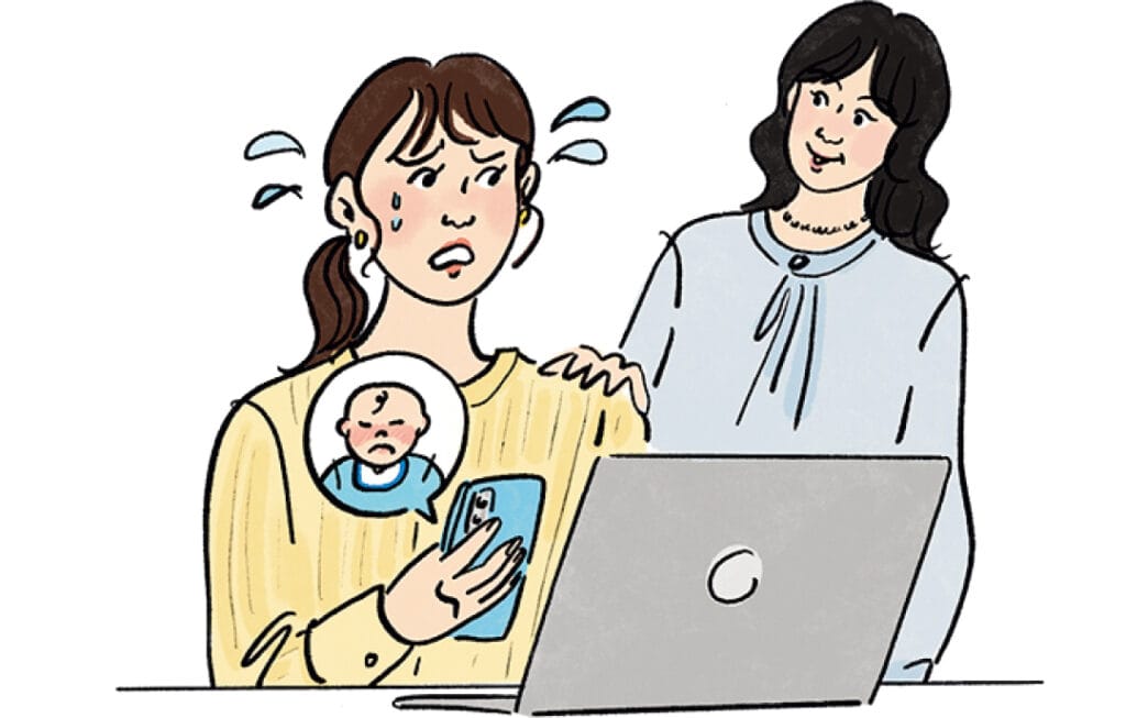 ワーママライフイラストカット3-2