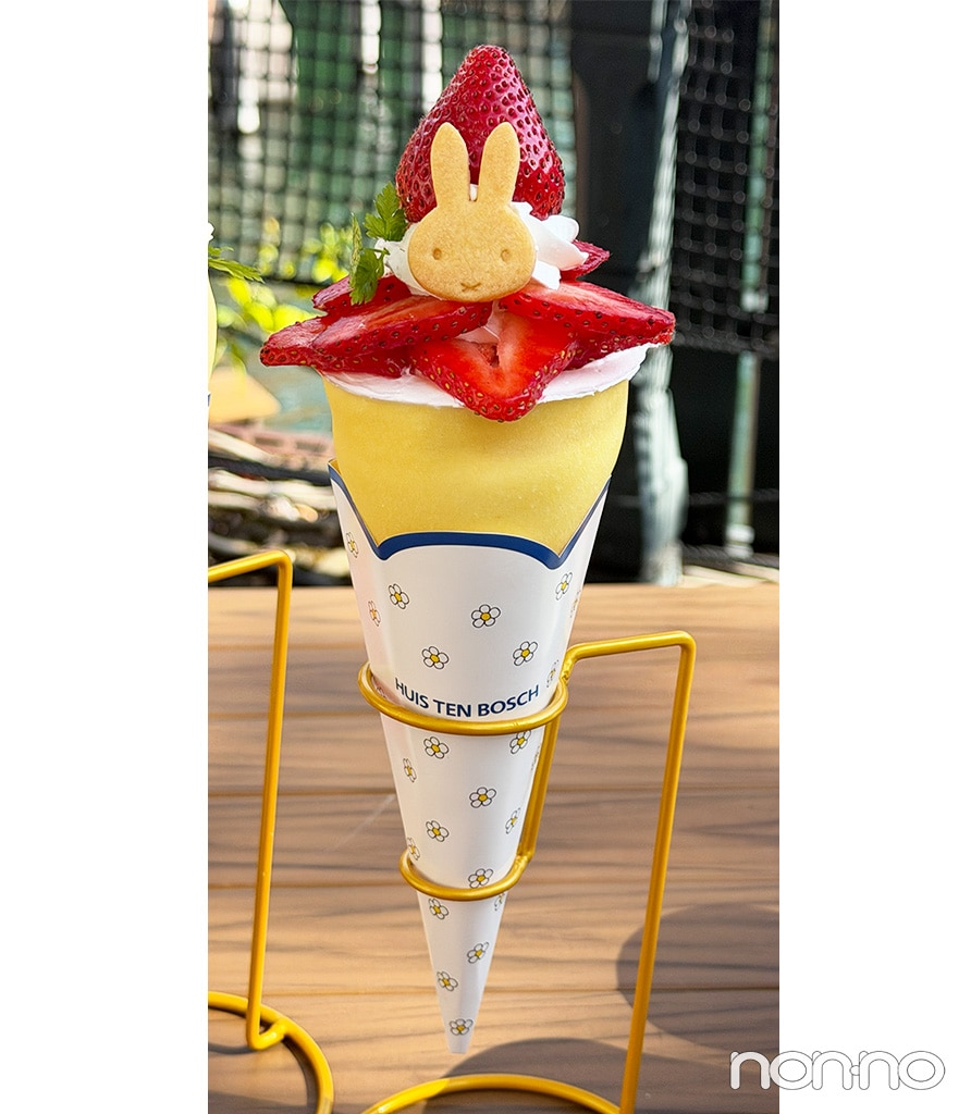 ミッフィーのいちごクレープ／￥1100