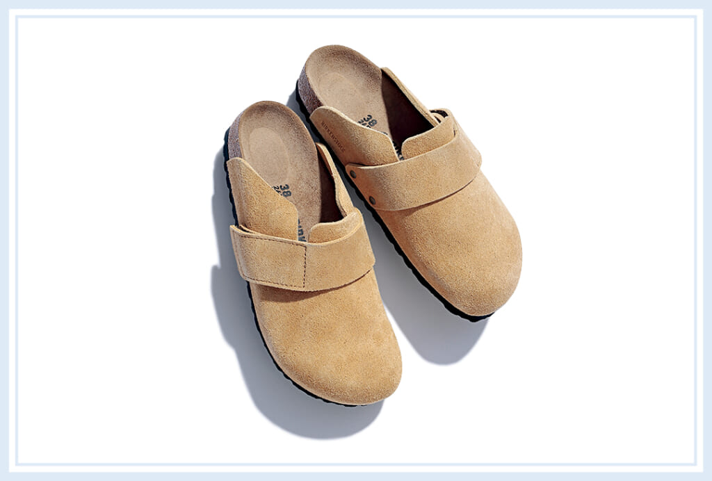 春靴のスウェード調サボ