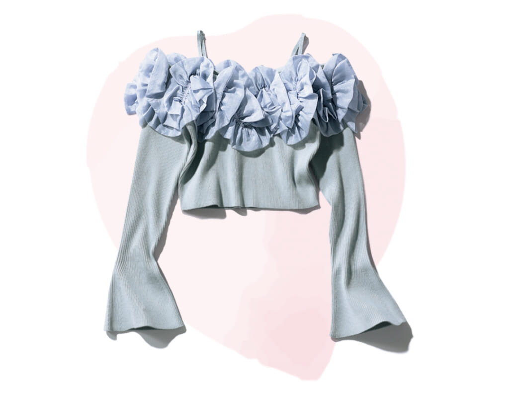 出口夏希デニム×花びらトップスアイテムカット4-2