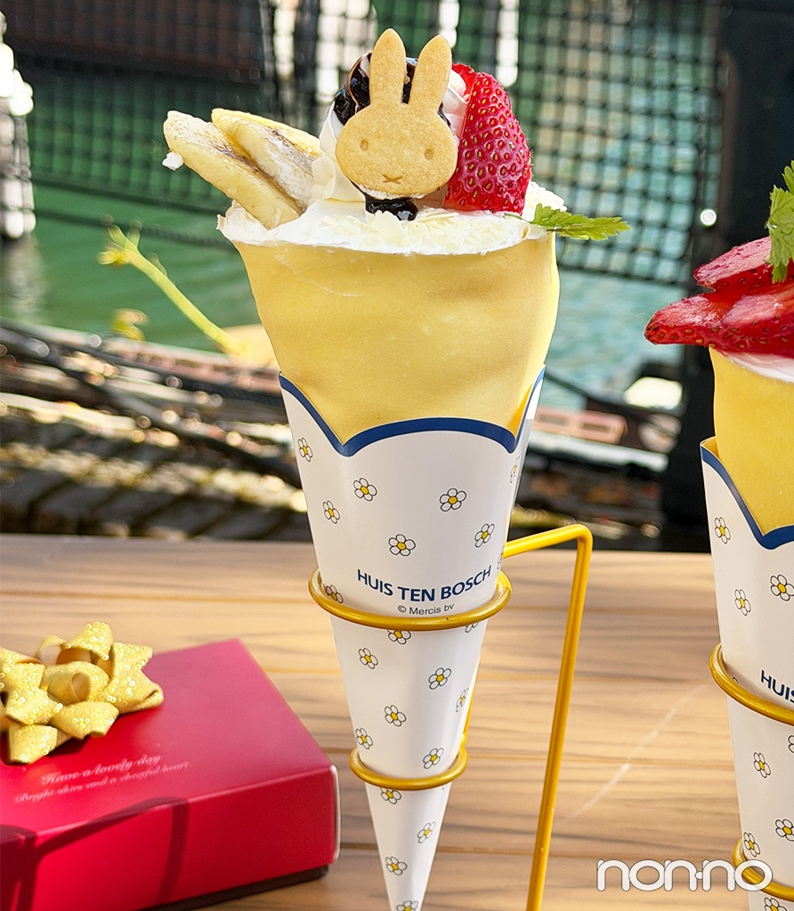 ミッフィーのバナナいちごクレープ／￥900