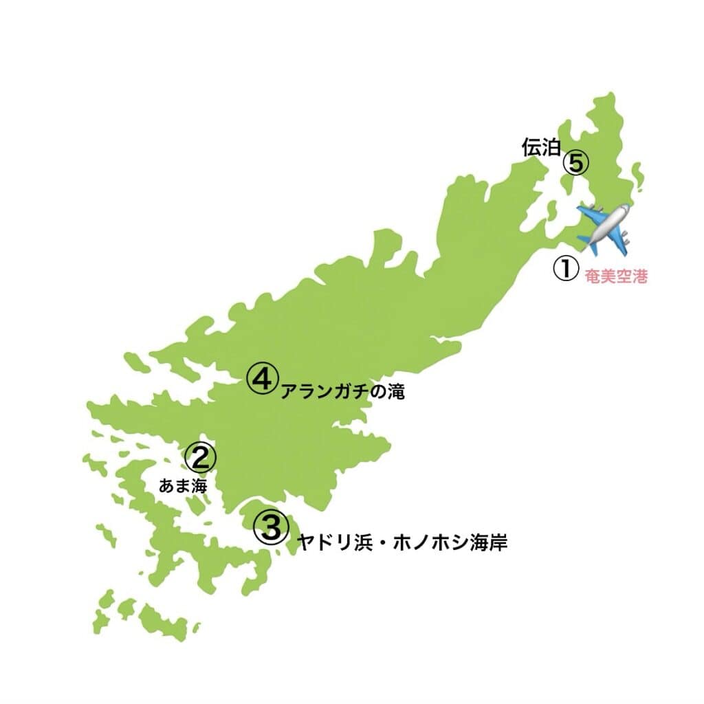 奄美大島観光マップ