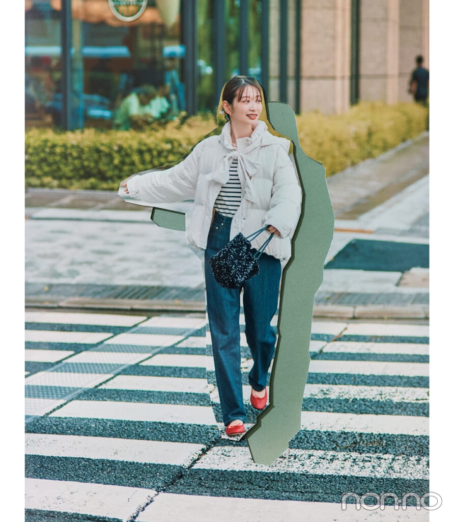 岡本夏美のジモ着にならないダウンモデルカット10